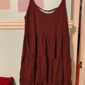CUTE FLOWLY MAROON DRESS/COVER UP
